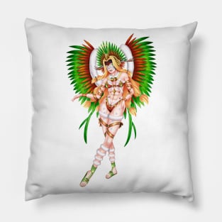 Christmas Quetzalcoatl Rudos Mask Pillow