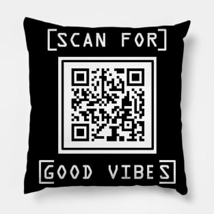 Good Vibes QR Code Pillow