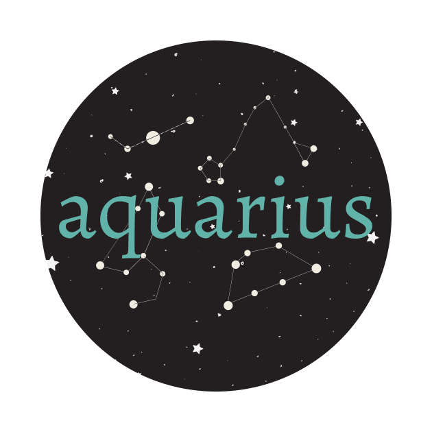 Aquarius Zodiac Star Sign Circle by magicae