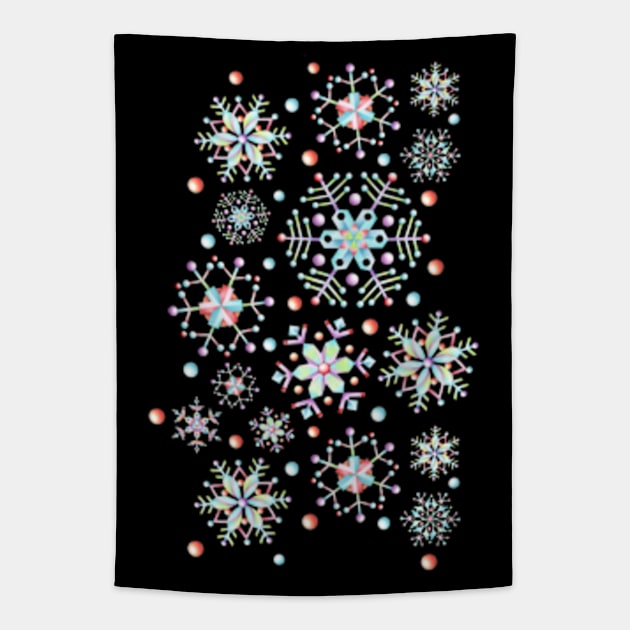 Snowflake Kaleidoscope Tapestry by PatriciaSheaArt