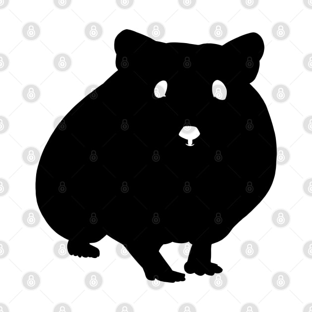 Hamster Black Silhouette Pet Animal Cool Style by gin3art