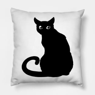 Cat Black Pillow