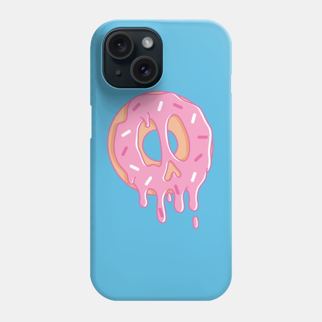 Dripping Donut Skull Phone Case by rarpoint