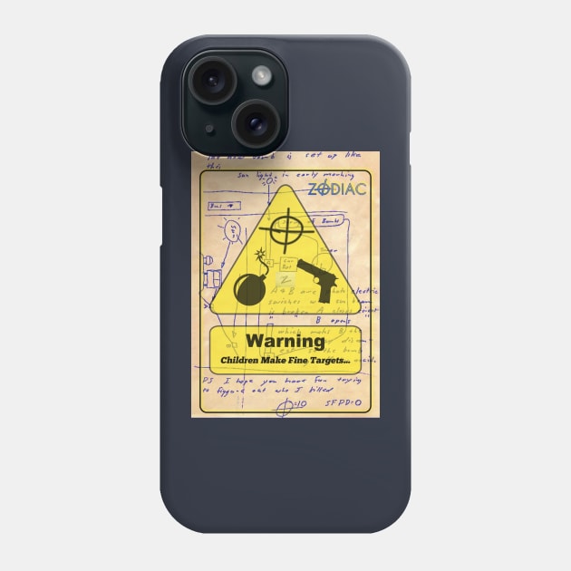 Zodiac Killer - Bus Bomb Warning Sign Phone Case by Beanietown Media Designs