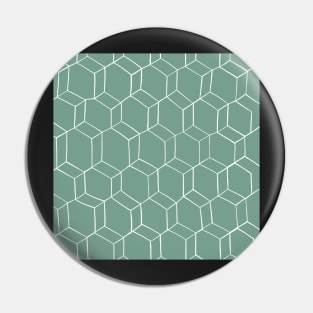 Green geometric pattern Pin