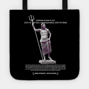 Poseidon, God of Sea, Earthquakes, and Storms Mono - Greek Myth #004 Tote