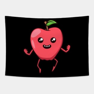 Kawaii Cartoon Apple Tapestry