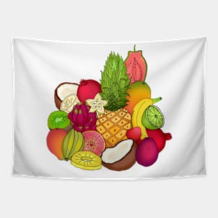 Tropical Fruit Salad Tapestry