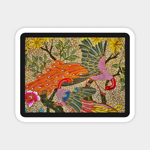 PERANAKAN PHOENIX BATIK MOTIF Magnet by NinjaZaleha