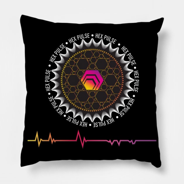 HEX PULSE logo Pillow by PunnyPoyoShop