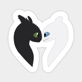 toothless and light fury Magnet