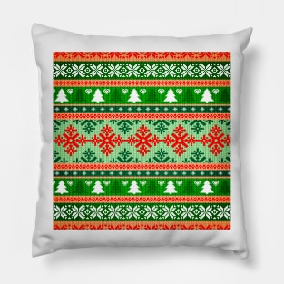 Christmas Knit Pattern Pillow