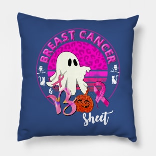 Breast Cancer Is Boo Sheet Pumpkin Ghost Pink Ribbon Pillow