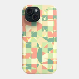 Checkered green and salmon Phone Case
