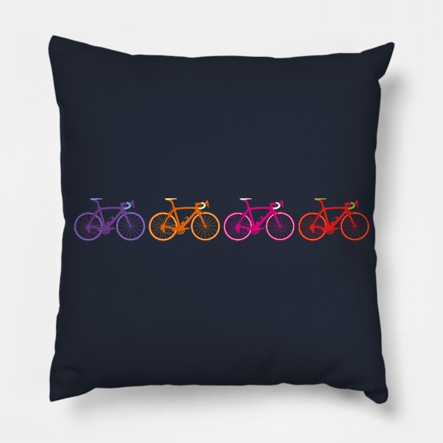 Bike Stripes Pop Art Pillow by sher00