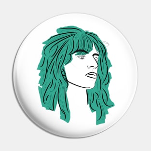 Patti Smith Line Drawing Pin