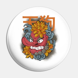 Tengu mask Pin