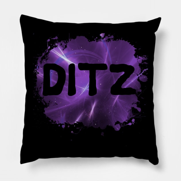 Ditz Funny 80's Design Pillow by solsateez