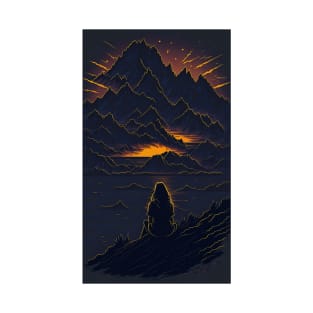 Mountain Sunset View T-Shirt