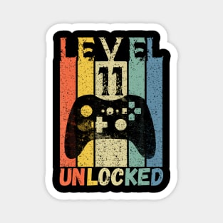 Level 11 Unlocked Birthday  Gamer  Boys Video Game Magnet