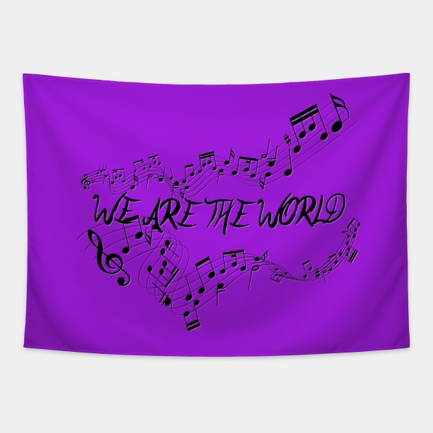 We ARE The World! Tapestry by D_AUGUST_ART_53