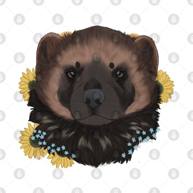 Floral Wolverine by TrapperWeasel
