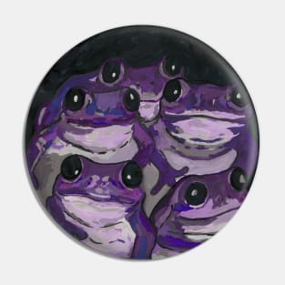 Purple frogs Pin