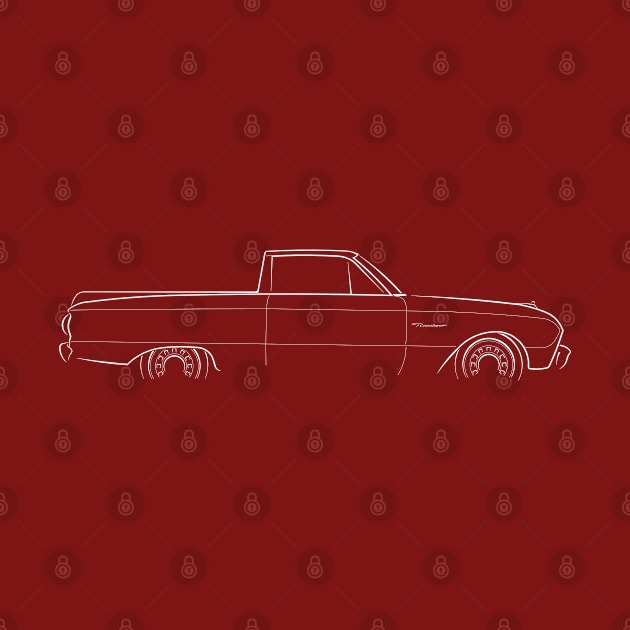 1962 Ford Ranchero - profile stencil, white by mal_photography