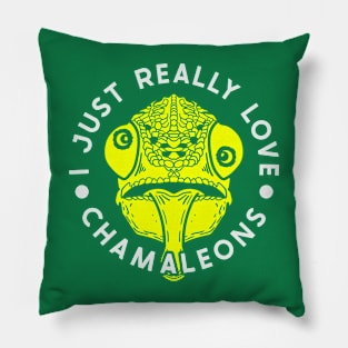 Just Love Chameleons Filled Pillow