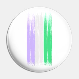 Pride Collection - Genderqueer Pride Flag (Paint Streak/Vertical) Pin