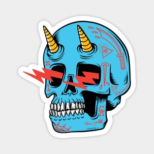 Blue Skull Magnet