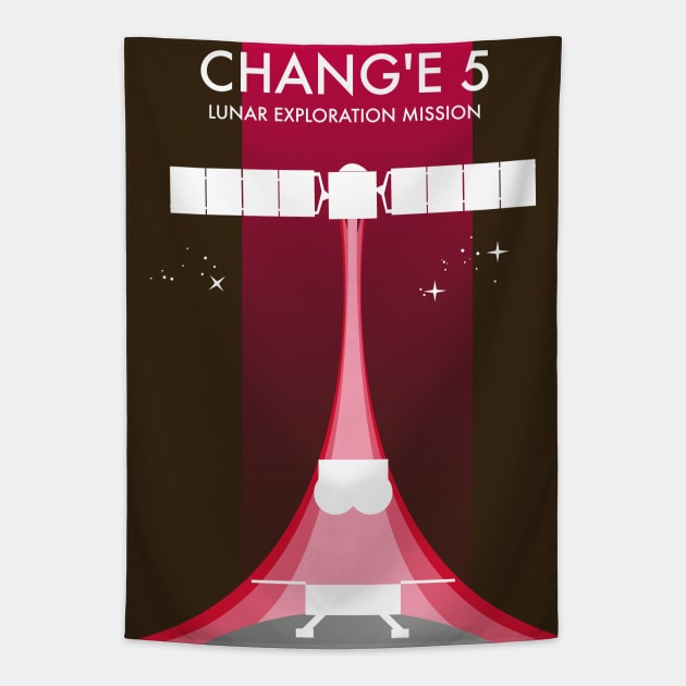 Chang'e 5 Lunar Exploration Mission Tapestry by nickemporium1