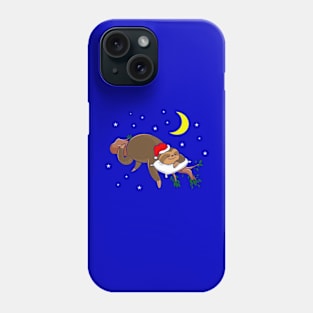 santa claus sloth christmas Phone Case