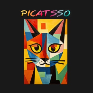 Picatsso - Artistic Cat Lover's Dream Design T-Shirt