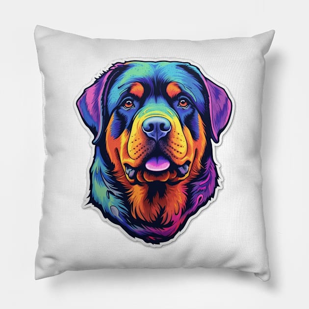 Canine Charm - Rottweiler Dog Design Pillow by InTrendSick