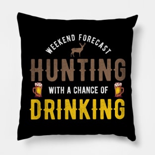 Funny Deer Hunting Beer Hunters Gifts Pillow