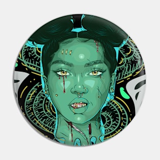 Zombie vibes zombie girl Pin