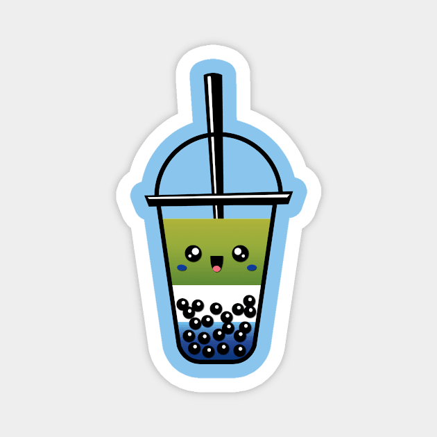 Blueberry Matcha Latte Magnet by xyabut2