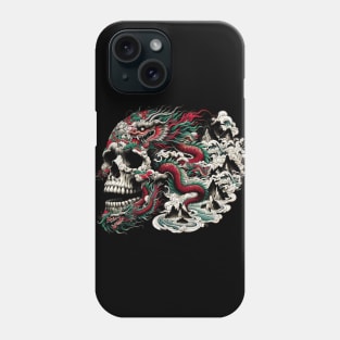 Skull and Chinese Dragon Phone Case