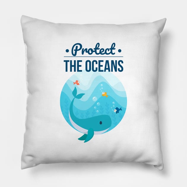 Protect The Oceans Pillow by StarDash_World