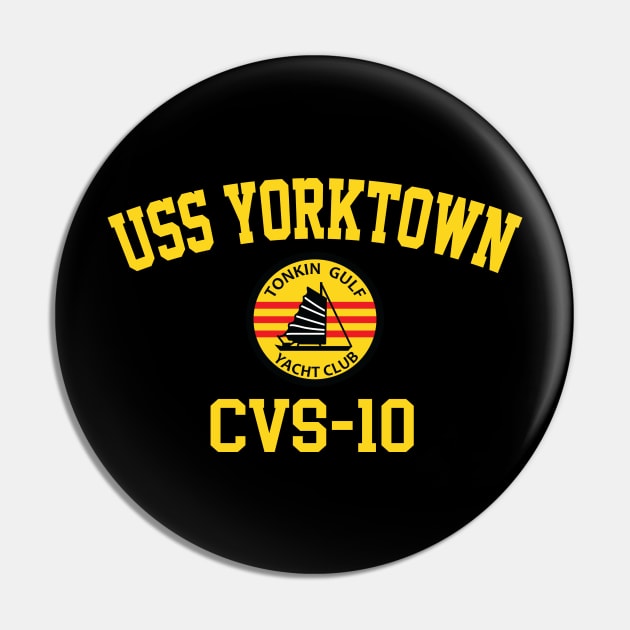 USS Yorktown CVS-10 Tonkin Gulf Yacht Club Pin by Tonkin Gulf Yacht Club