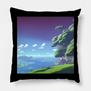 luscious planet earth with no pollution Pillow