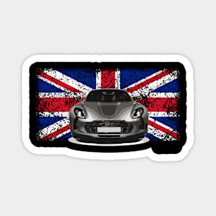 Aston Martin One 77 British Flag Magnet