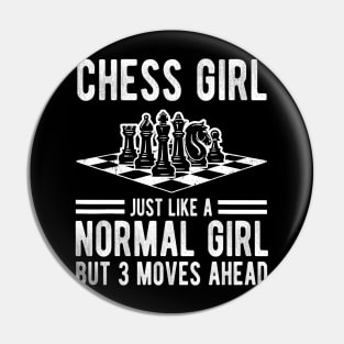Chess Girl Pin