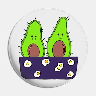 Cute Cactus Design #81: Avocactus Egg Brothers Pin