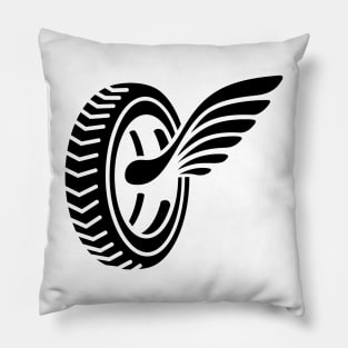 Car badge tires and wings Pillow