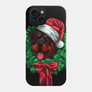 Christmas Rottweiler Phone Case