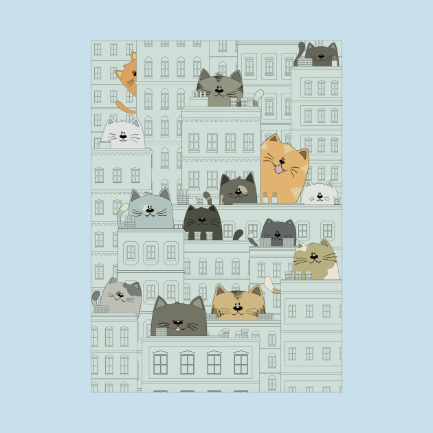 Cats and the city by mangulica