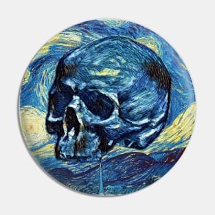 Skull Van Gogh Style Pin