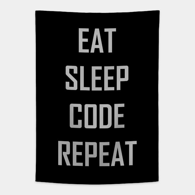 Eat sleep code repeat Tapestry by YiannisTees